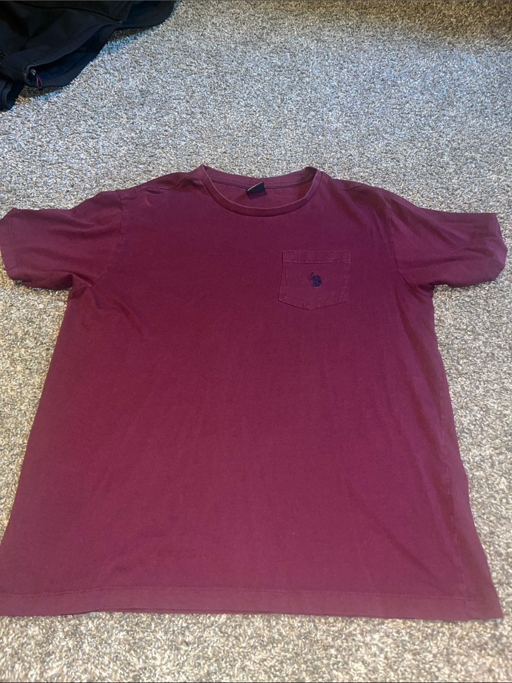 U.S. Polo Assn. Men's Pocket Tee in Burgundy
